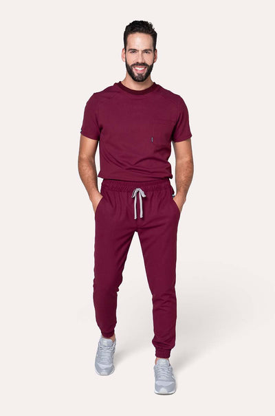 SPORT BURGUNDY SCRUBS